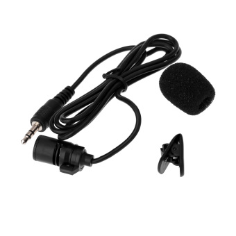 Gambar Lavalier Clip Metal Stereo Microphone 3.5mm with Collar Clip for Lound Speaker Computer PC Laptop (Black)   intl