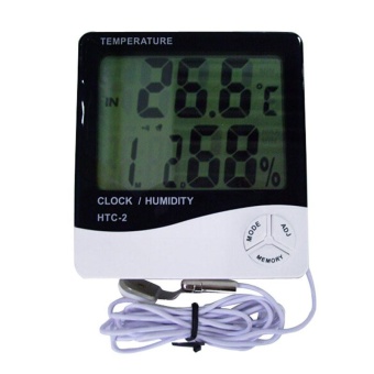 Gambar LCD Digital Thermometer Hygrometer Temperature Humidity Meter Clock  intl