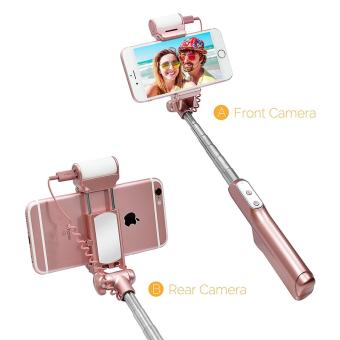 LED Flash Fill Light Extendable Bluetooth Selfie Stick Monopod foriPhone 66S7Plus Samsung Android - intl