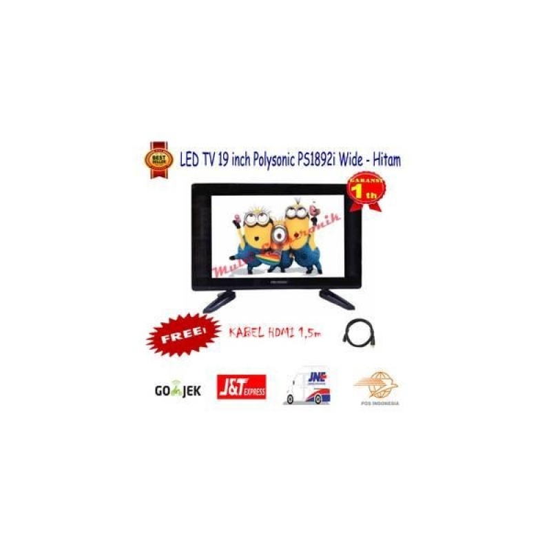 LED TV 19 Inch Polysonic PS-1892 Wide Free HDMI Promo