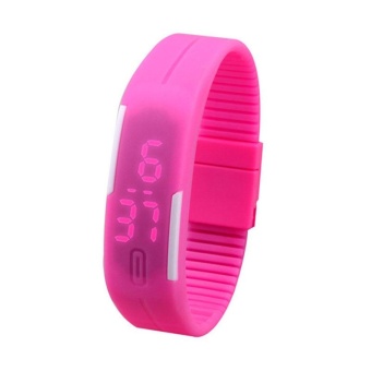Gambar LED Waterfroof Smart Watch Bracelet Date Red Digital Display WristBand   intl