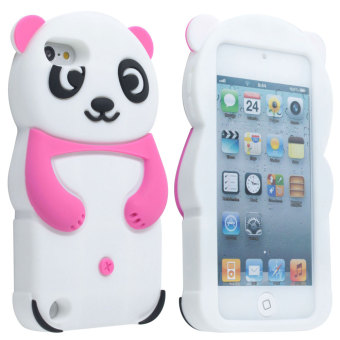 Gambar Leegoal Hot Pink Cute 3D Panda Soft Silicone Gel Case Cover for iPod Touch 5 5th   intl
