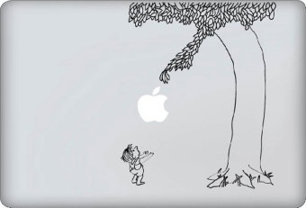 Gambar Leegoal pemberian grafis Apple Tree vinil stiker untuk Laptop MacBook   Internasional
