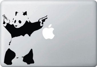 Gambar Leegoal penembakan Panda vinil stiker untuk Macbook Laptop   Internasional