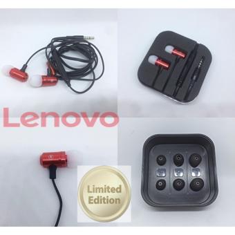 Gambar Lenovo Original Earphone Big Bass Generation Handsfree HeadsetLimitid Edition   Red