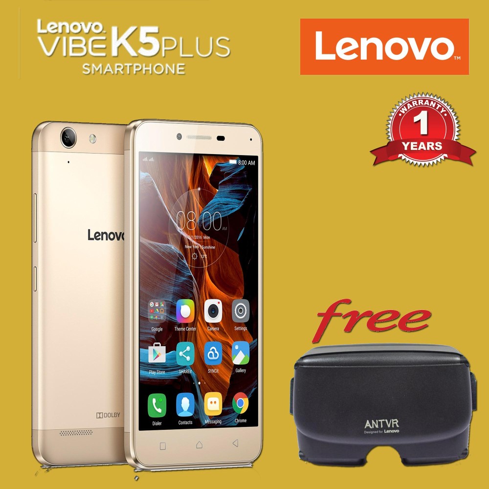 Lenovo Vibe K5 Plus Gold 4G/LTE RAM 3GB 16GB Free VR Lenovo