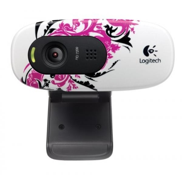 Logitech C270 720p Widescreen Video Call and Recording HD Webcam - 960-000819 (Floral Spiral) - intl