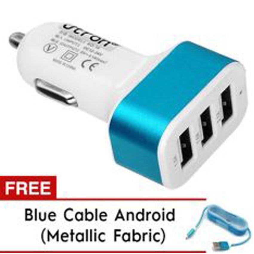 Car Charger 51a 3 Port Charger Mobil Hijau Buy 1 Get 1 