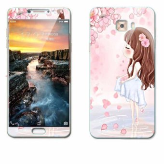 Gambar Luxury 3D Painting Front+Back Full Case Cover Color Tempered Glass Case For Samsung Galaxy C9pro C9000 Screen Protector Film (Color 5)   intl