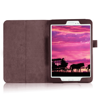 Lychee Skin Leather Smart Cover For Samsung Galaxy Tab S2 8.0 T715 T710 (Brown) Juni 2018 - 3 Lychee Skin Leather Smart Cover for Samsung Galaxy Tab S2 8.0 T715 T710 (Brown) - 3