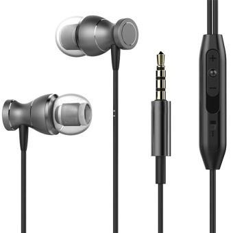 Gambar Magnetic Earphones Headphone Metal Headsets Hot Sale 3.5mm SuperBass Stereo Earbuds With Mic For Mobile Phone MP3 MP4   intl