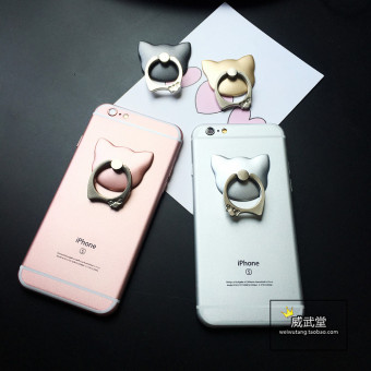 Gambar Malas 6plus logam pemegang cincin kucing braket