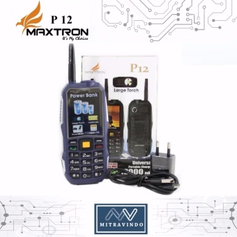 Maxtron p12 New - Baterai 12000mAh(POWER BANK) - Biru