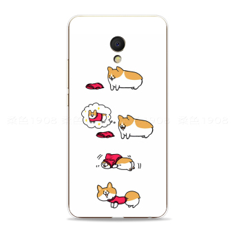 Gambar MEIZU MX6 kartun all inclusive tepi anjing handphone shell
