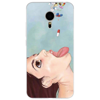 Gambar Meizu note6 5c lembut asli lucu lanyard shell telepon silikon set
