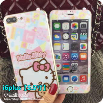 Gambar Melody iphone6 7plus gemerlapnya baja sebelum dan sesudah kaca pelindung layar pelindung layar pelindung layar
