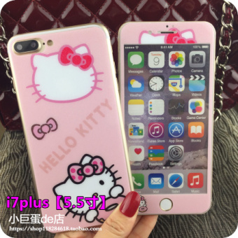Gambar Melody iphone6 7plus gemerlapnya baja sebelum dan sesudah kaca pelindung layar pelindung layar pelindung layar