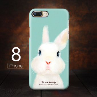 Gambar Meng cinta iphone8plus dapat perempuan kelinci cangkang keras shell telepon