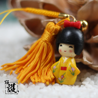 Gambar Menjadi melekat pada kimono boneka tas berkat handphone Yu Shou rantai