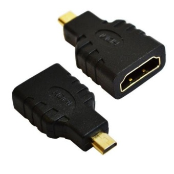 Gambar Micro Hdmi to Hdmi Cable Converter adapter Connect to TV   intl