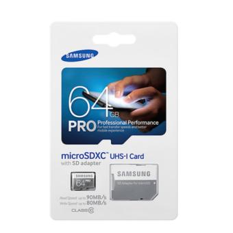 Micro SDSDXC Samsung 64 GB Class 10 With SD Adapter