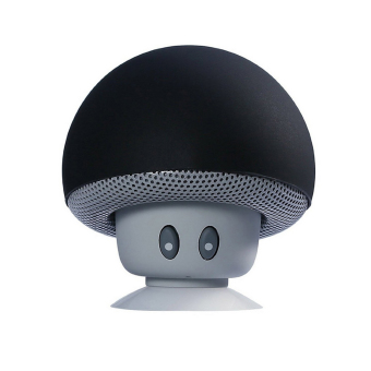 Gambar Mini Bluetooth nirkabel pembicara jamur tahan air silikon hisaphandsfree pemegang pemutar musik untuk iPhone Android (Hitam)