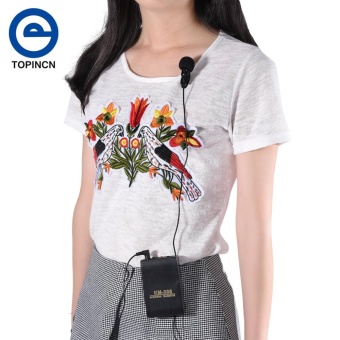 Gambar Mini Clip on tangan bebas Wireless Mic mikrofon Kit FM Pengirim Penerima
