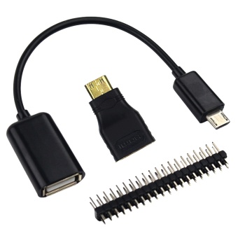 Jual Mini HDMI to HDMI Adapter with Micro USB to USB Female Cable
andMale GPIO Header for Raspberry Pi Zero 1.3 Version and W Model intl
Online Terbaik