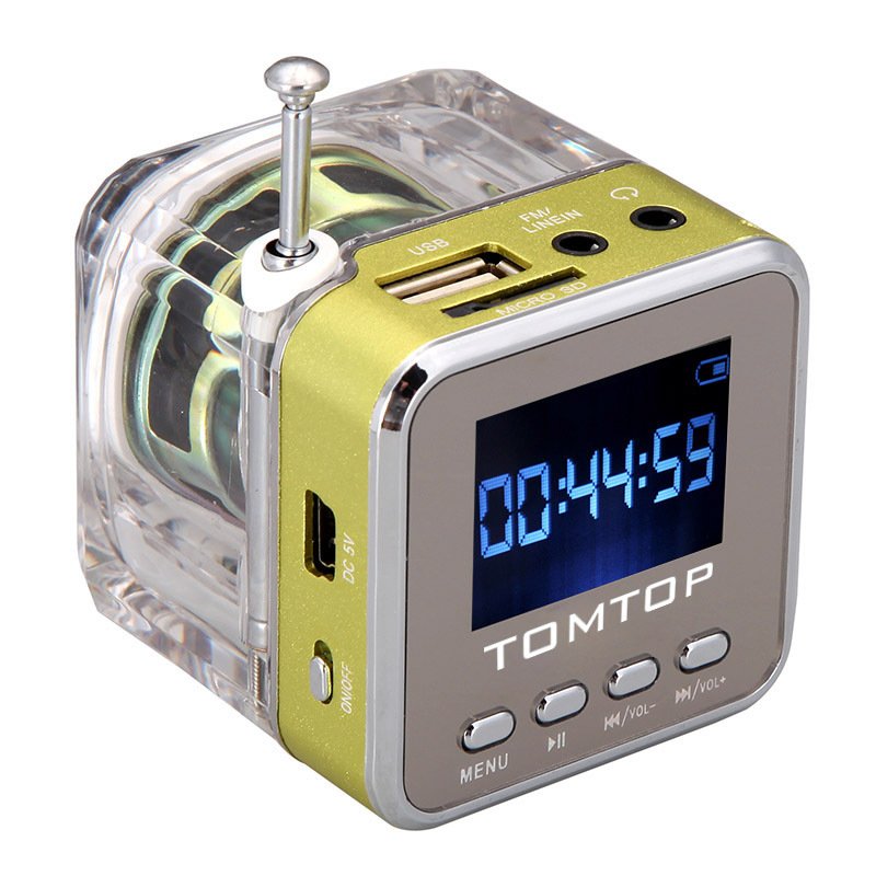 ... Mini Portabel Digital Musik MP3/4 Player Micro SD/TF USB Disk Pembicara Radio ...