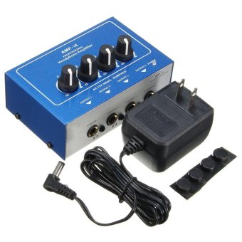 Gambar Mini Professionnel 4 Canaux Casque Ecouteur Audio Stereo Amplificateur Amp Mixer   intl