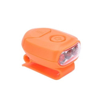 Gambar Mini Super Bright LED Clip on Cap Hat Light Headlamp for CampingHiking Orange   intl