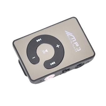 Gambar Mirror Clip USB Digital Mp3 Music Player Support 1 8GB SD TF CardBK   intl