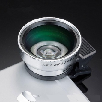 Gambar Mobile Phone Lenses professional Professional 0.45X ultra wideangle macro two in one effects lens 0.45X wide angle lens   intl