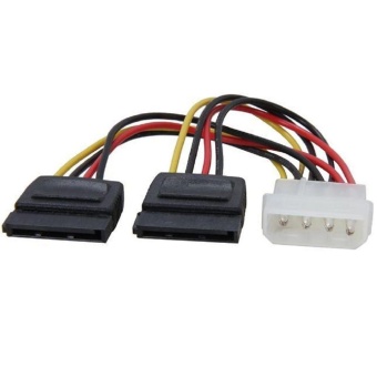 Gambar Molex to SATA Power Y Splitter Adaptor Cable Lead 2 Way 4 Pin To 2x 15 Pin   intl