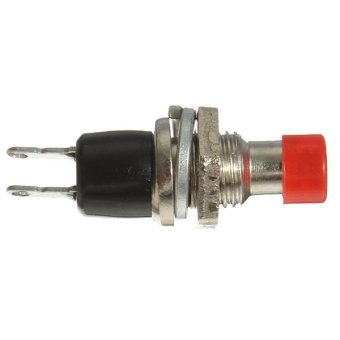 Gambar Momentary Push Button Switch 0.5A 125V On Off Red Knob 2 Pin Terminals (Black Red)   intl