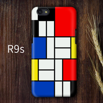 Gambar Mondrian oppor9s kepribadian warna matte cangkang keras menjatuhkan resistensi shell telepon