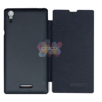 Gambar Mr Flipshell For Sony Xperia T3 Leather Case   Flipcover   SarungCase   Biru Tua