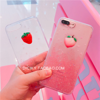 Gambar Musim panas iphone6 7plus gadis jantung cinta soft shell strawberry