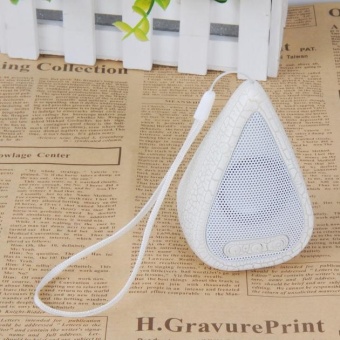 Gambar NAHE air drop Portable bentuk Crack pola warna berubah Speaker nirkabel Bluetooth dengan Mic   putih