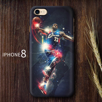 Gambar NBA iphone8plus basket kustom handphone lulur cangkang keras handphone shell