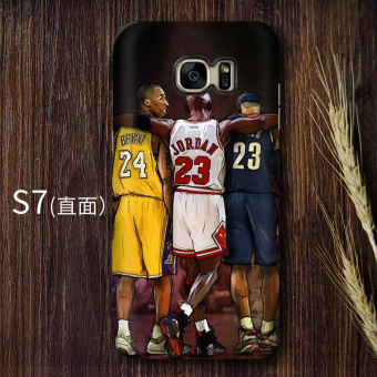 Gambar NBA S7edge S7 S8 matte layar melengkung lurus handphone shell pelindung lengan