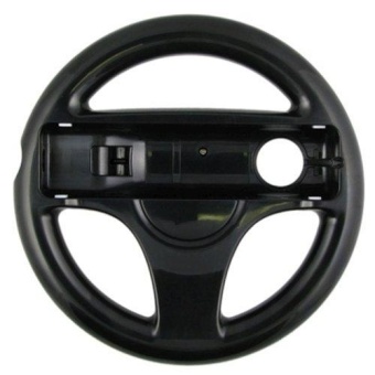 Gambar New Black Steering Wheel for Wii Mario Kart Racing Game   intl