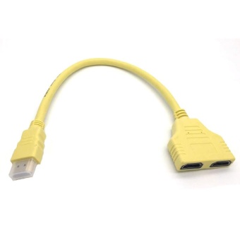 Gambar New Hot Multi Color 1080P 1 2 Splitter HDMI Male To Female 2 HDMICable 1 In 2 Out HDMI Adapter for Video Computer DVD TV HDTV   intl