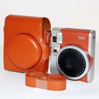 Gambar New PU Leather Camera Shoulder Strap Bag Case Pouch CoverForFujiFujifilm Instax mini 90(Brown)   intl