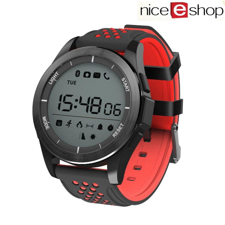 NiceEshop F3 Olahraga Outdoor Tahan Air Bluetooth Pedometer Kebugaran Tracker Smart Watch, Hitam And Merah
