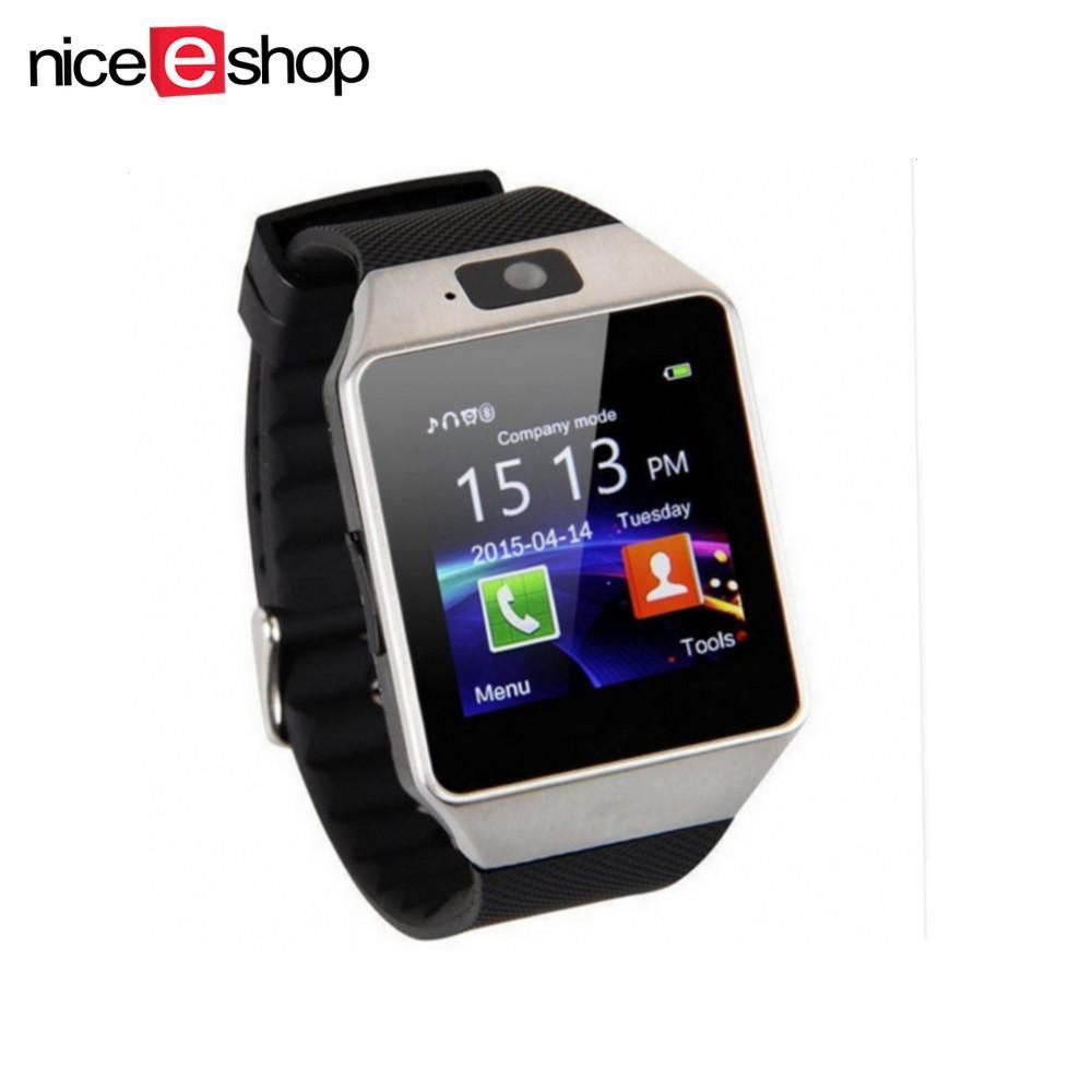 NiceEshopDZ09 Smartwatch Bluetooth Smart Watch Android Phone Call SIM TF Kamera untuk Android Telepon, Emas