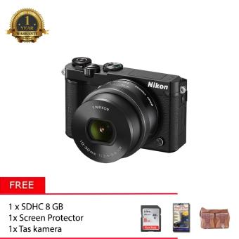 Nikon 1 J5 With 10-30mm (Black) + Memory 8GB + Screen Protector + Tas Kamera  