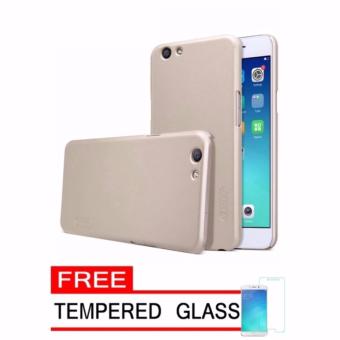 Gambar Nillkin Frosted Hard Case Lenovo A 6000   A 6010   Vibe K3 Gold +Gratis Tempered Glass