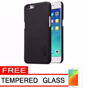 Gambar Nillkin Frosted Shield Hardcase for Oppo A39   Black + Free Tempered Glass