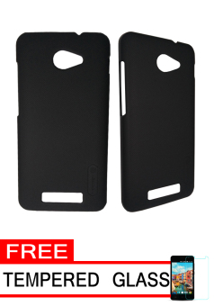 Nillkin Frosted Shield Hardcase for Smartfren Andromax A - Black + Free Tempered Glass  